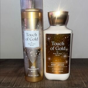 Bath & Body Works Touch of Gold Fragrance Mist & Body Lotion - Gold White